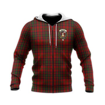 Matheson Dress Tartan Knitted Hoodie with Family Crest