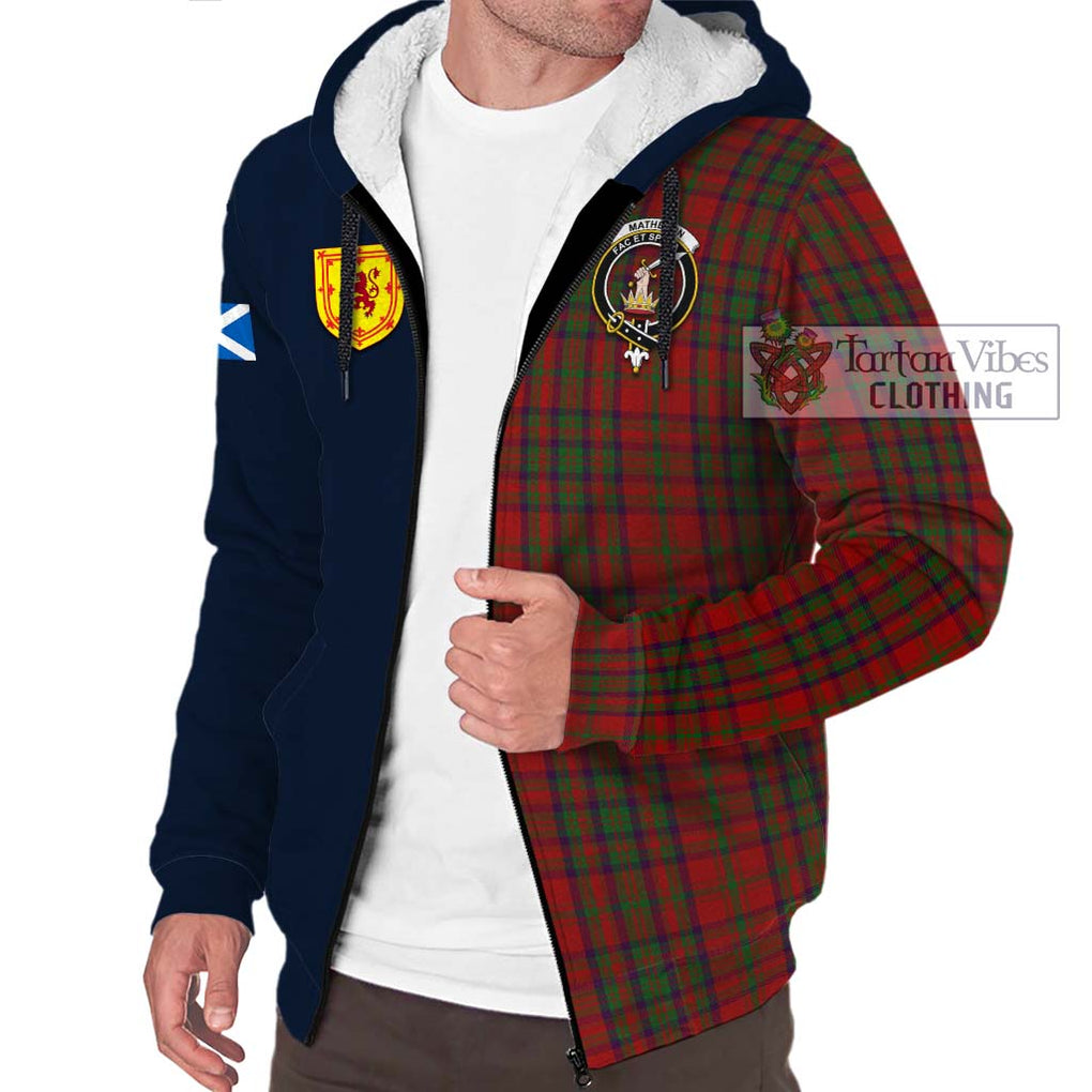 Tartan Vibes Clothing Matheson Dress Tartan Sherpa Hoodie with Scottish Lion Royal Arm Half Style