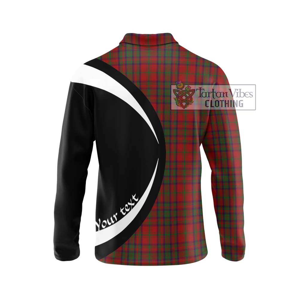 Matheson Dress Tartan Long Sleeve Polo Shirt with Family Crest Circle Style - Tartan Vibes Clothing