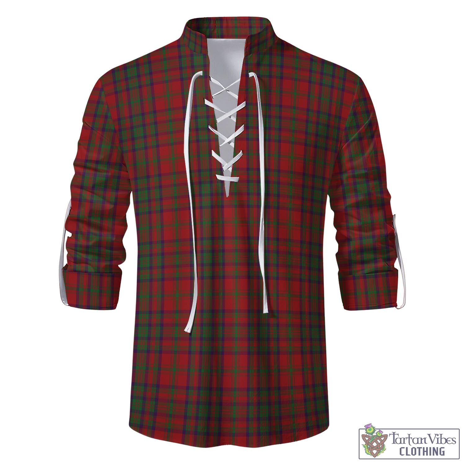 Tartan Vibes Clothing Matheson Dress Tartan Men's Scottish Traditional Jacobite Ghillie Kilt Shirt