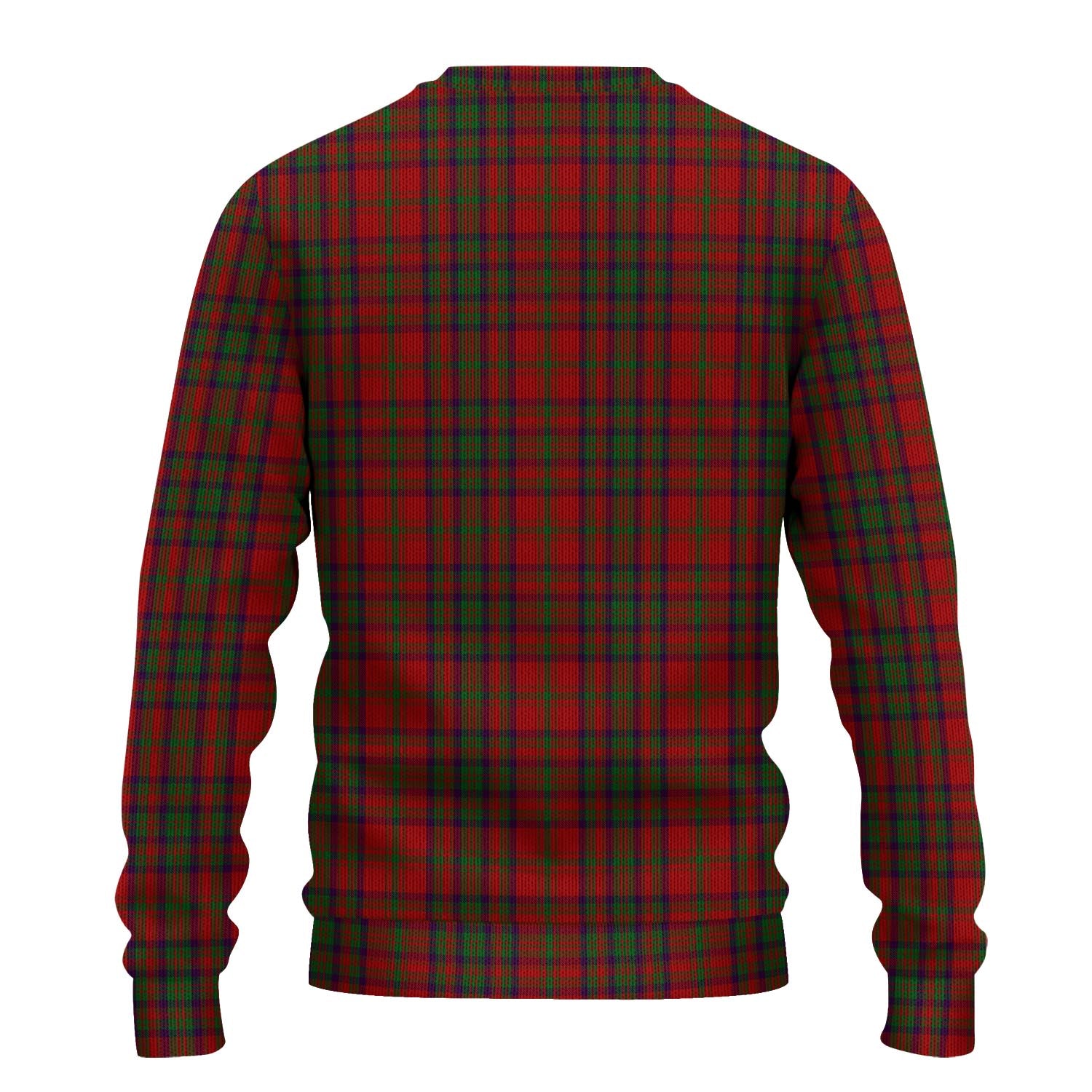 Matheson Dress Tartan Knitted Sweater with Family Crest - Tartanvibesclothing