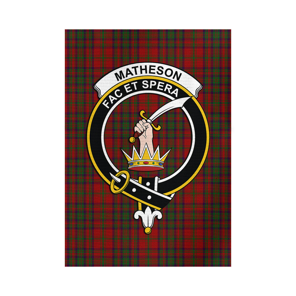 Matheson Dress Tartan Flag with Family Crest - Tartan Vibes Clothing