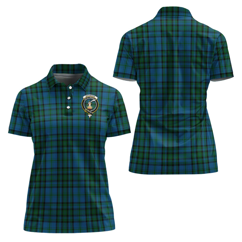 Matheson Hunting Tartan Polo Shirt with Family Crest For Women Women - Tartan Vibes Clothing