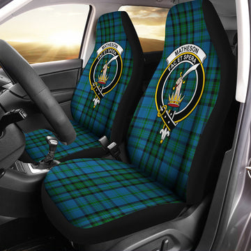 Matheson Hunting Tartan Car Seat Cover with Family Crest