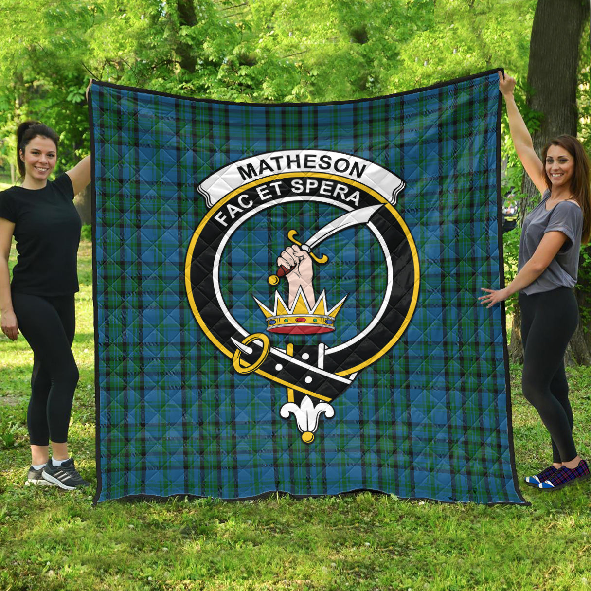 matheson-hunting-tartan-quilt-with-family-crest