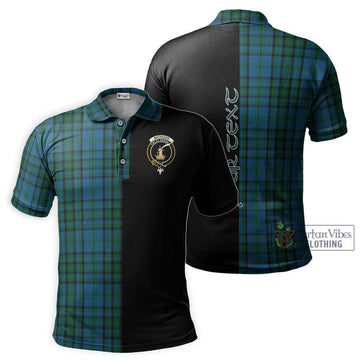 Matheson Hunting Tartan Polo Shirt with Family Crest and Half Of Me Style