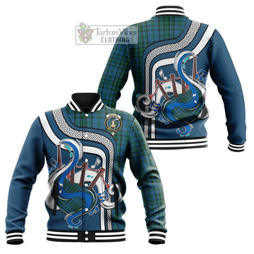 Matheson Hunting Tartan Baseball Jacket with Epic Bagpipe Style