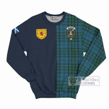 Matheson Hunting Tartan Sweatshirt with Scottish Lion Royal Arm Half Style