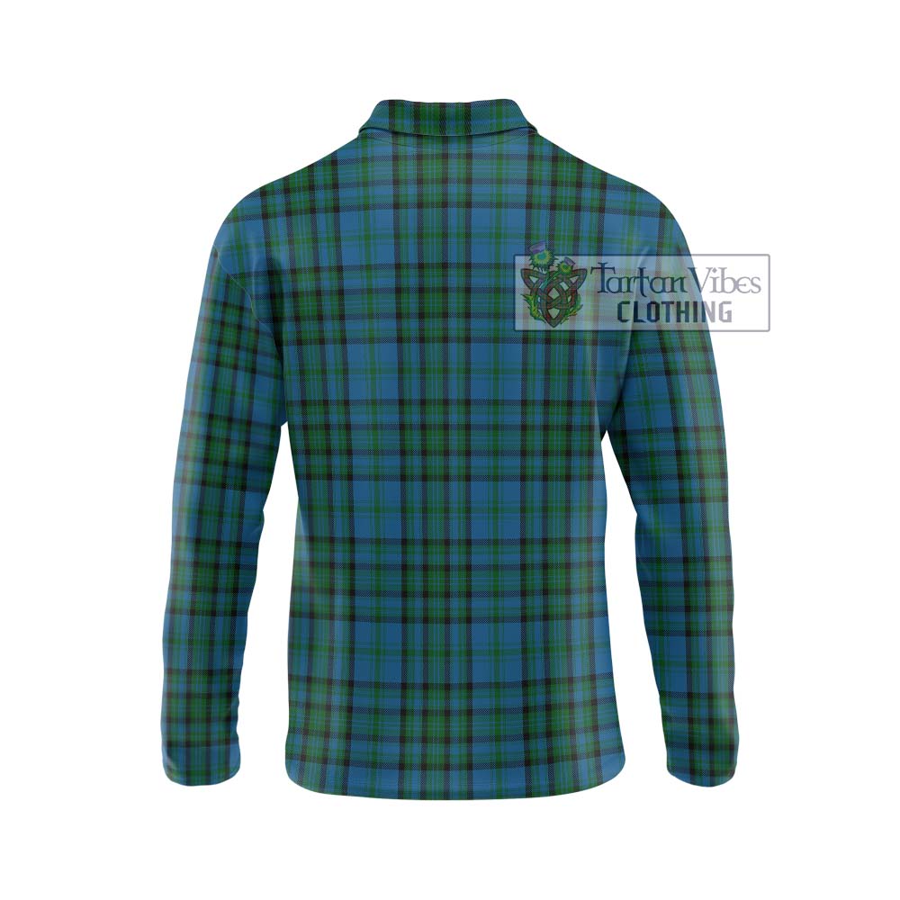 Matheson Hunting Tartan Long Sleeve Polo Shirt with Family Crest DNA In Me Style - Tartanvibesclothing Shop