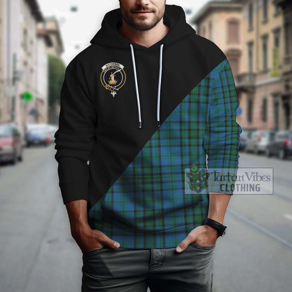 Matheson Hunting Tartan Hoodie with Family Crest and Military Logo Style - Tartanvibesclothing Shop