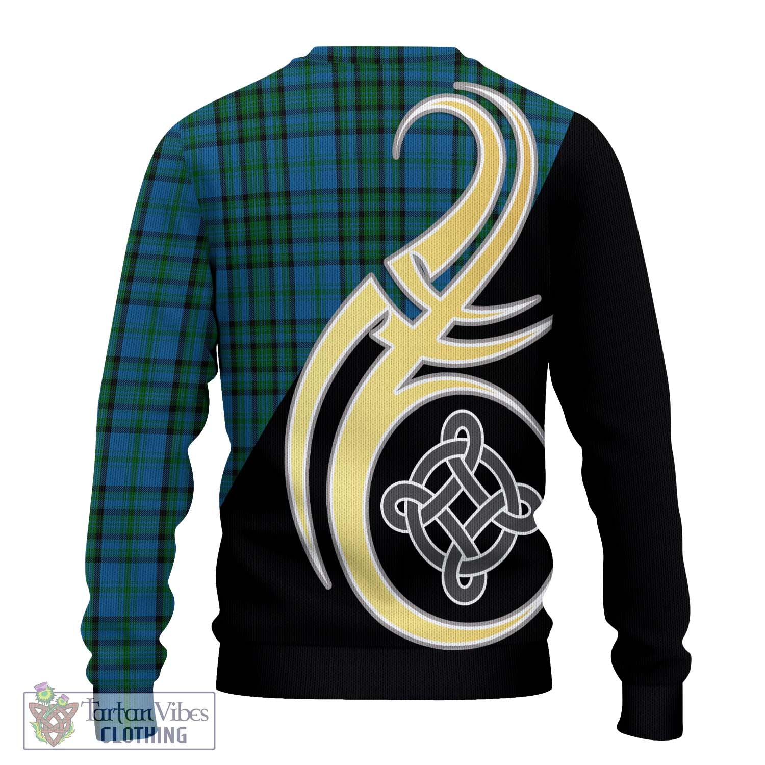 Matheson Hunting Tartan Knitted Sweater with Family Crest and Celtic Symbol Style - Tartan Vibes Clothing