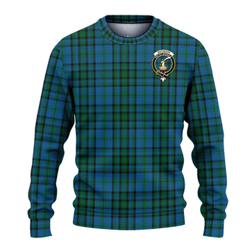 Matheson Hunting Tartan Knitted Sweater with Family Crest