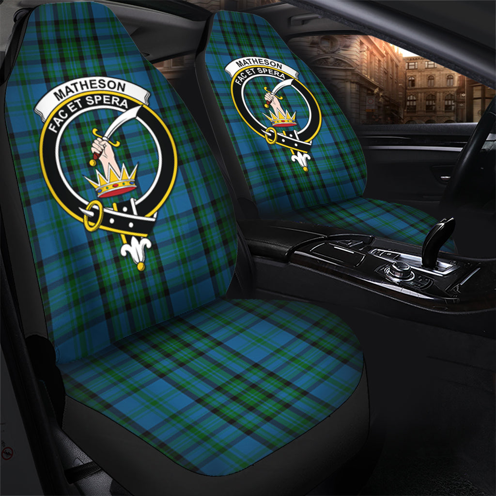 Matheson Hunting Tartan Car Seat Cover with Family Crest - Tartanvibesclothing