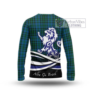 Matheson Hunting Tartan Long Sleeve T-Shirt with Alba Gu Brath Regal Lion Emblem