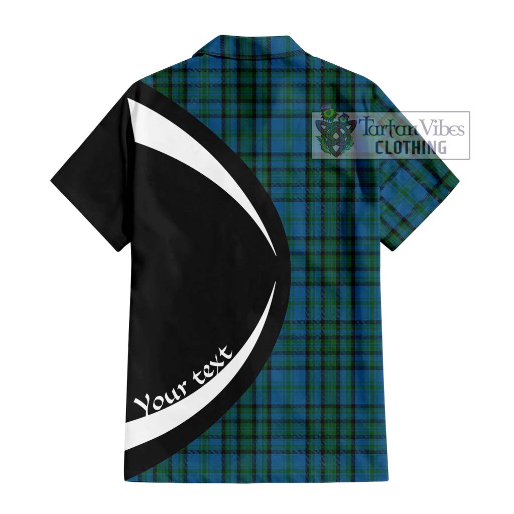 Tartan Vibes Clothing Matheson Hunting Tartan Short Sleeve Button Up with Family Crest Circle Style