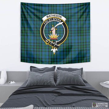 Matheson Hunting Tartan Tapestry Wall Hanging and Home Decor for Room with Family Crest