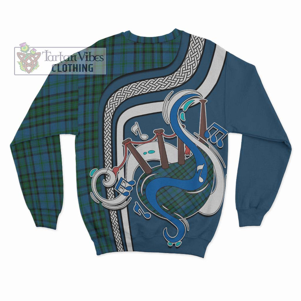 Tartan Vibes Clothing Matheson Hunting Tartan Sweatshirt with Epic Bagpipe Style