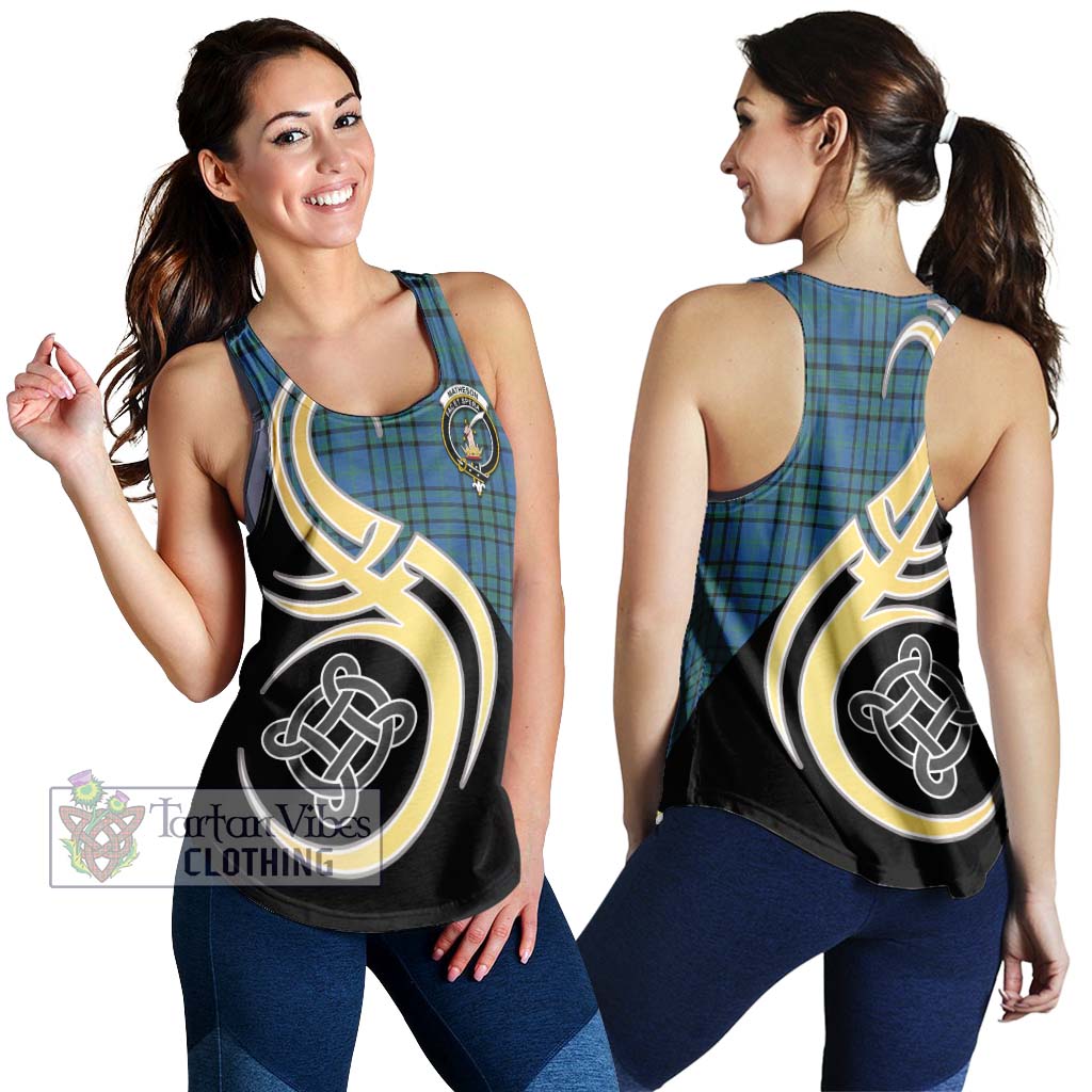 Matheson Hunting Ancient Tartan Women's Racerback Tanks with Family Crest and Celtic Symbol Style 4XL - Tartan Vibes Clothing