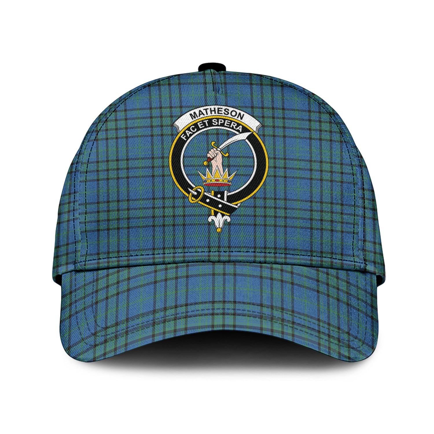 Matheson Hunting Ancient Tartan Classic Cap with Family Crest Classic Cap Universal Fit - Tartan Vibes Clothing