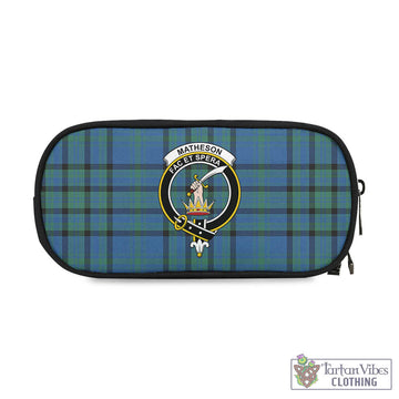 Matheson Hunting Ancient Tartan Pen and Pencil Case with Family Crest