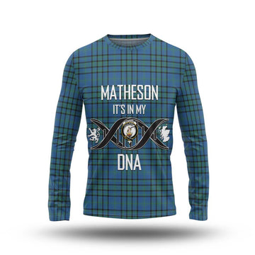 Matheson Hunting Ancient Tartan Long Sleeve T-Shirt with Family Crest DNA In Me Style