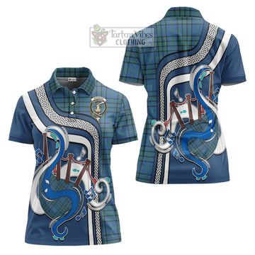 Matheson Hunting Ancient Tartan Women's Polo Shirt with Epic Bagpipe Style