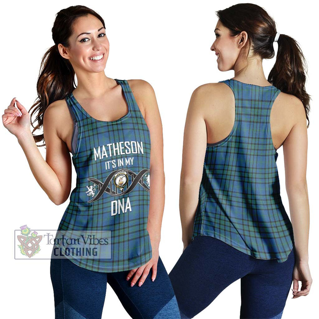 Matheson Hunting Ancient Tartan Women's Racerback Tanks with Family Crest DNA In Me Style 4XL - Tartanvibesclothing Shop