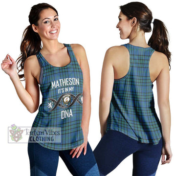 Matheson Hunting Ancient Tartan Women's Racerback Tanks with Family Crest DNA In Me Style