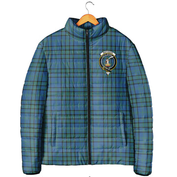 Matheson Hunting Ancient Tartan Padded Jacket with Family Crest