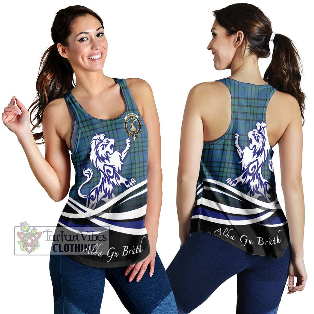 Matheson Hunting Ancient Tartan Women's Racerback Tanks with Alba Gu Brath Regal Lion Emblem 4XL - Tartanvibesclothing Shop