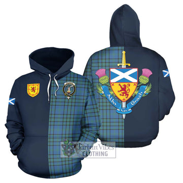 Matheson Hunting Ancient Tartan Hoodie Alba with Scottish Lion Royal Arm Half Style