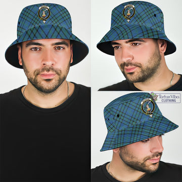 Matheson Hunting Ancient Tartan Bucket Hat with Family Crest