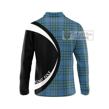 Matheson Hunting Ancient Tartan Long Sleeve Polo Shirt with Family Crest Circle Style