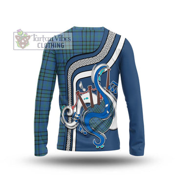 Matheson Hunting Ancient Tartan Long Sleeve T-Shirt with Epic Bagpipe Style