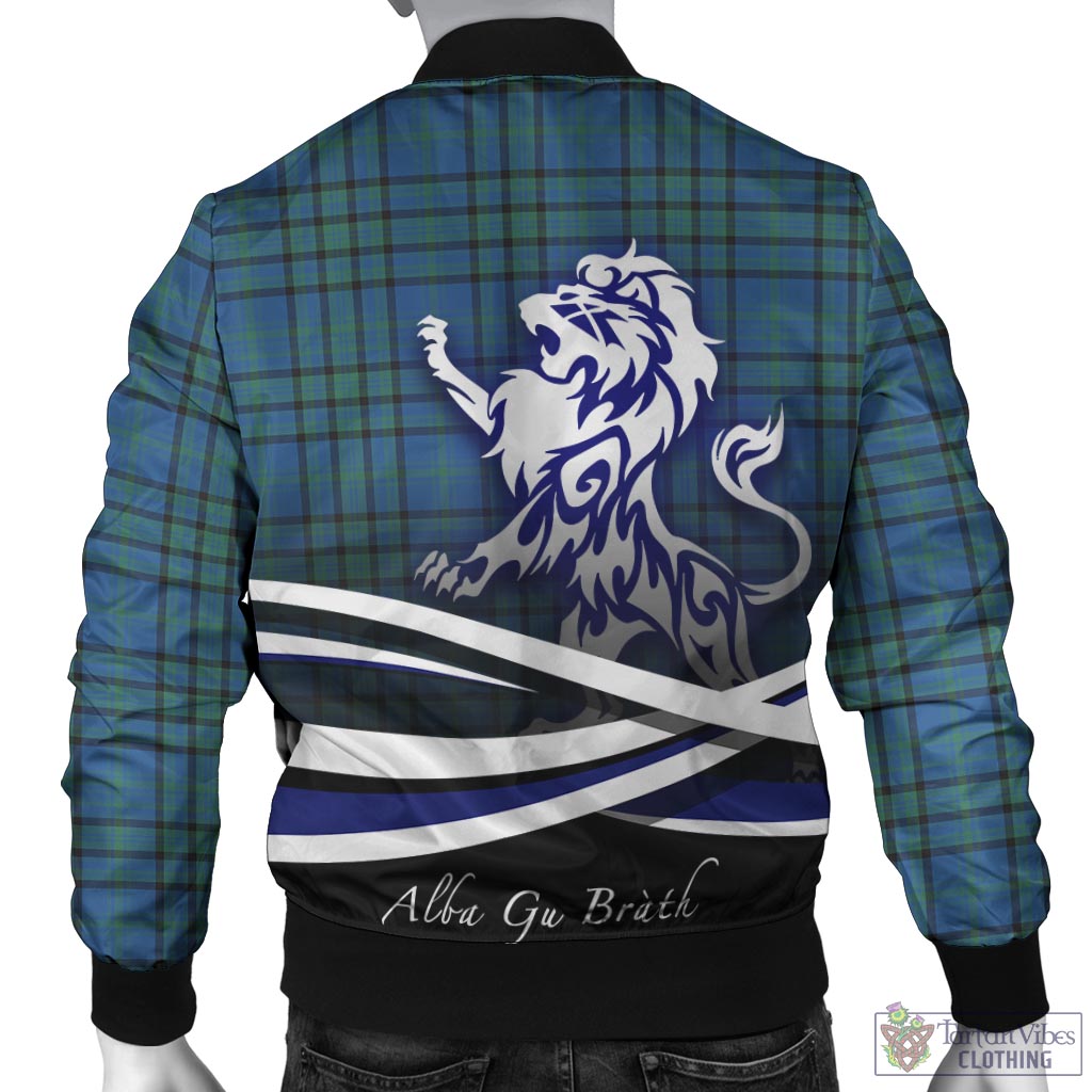 Tartan Vibes Clothing Matheson Hunting Ancient Tartan Bomber Jacket with Alba Gu Brath Regal Lion Emblem