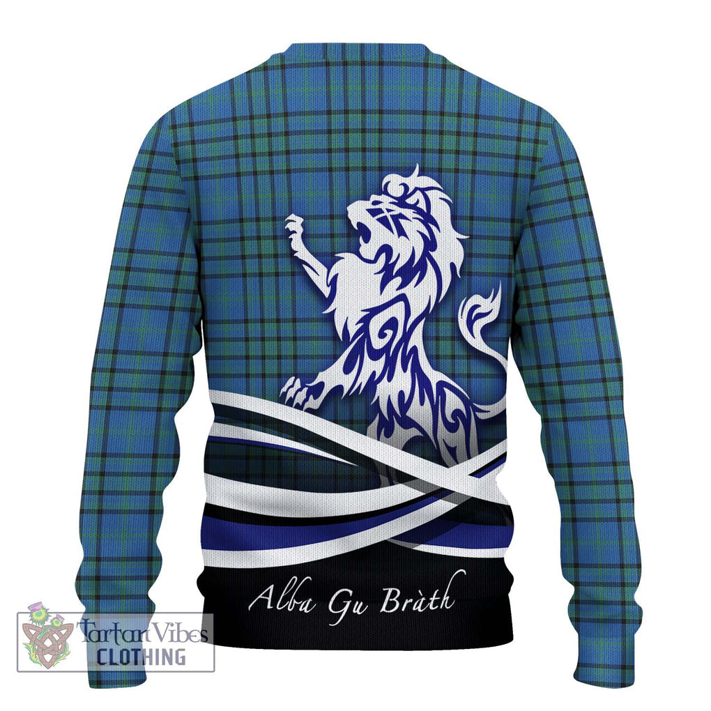 Matheson Hunting Ancient Tartan Knitted Sweater with Alba Gu Brath Regal Lion Emblem - Tartanvibesclothing Shop