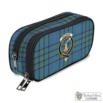 Matheson Hunting Ancient Tartan Pen and Pencil Case with Family Crest