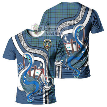 Matheson Hunting Ancient Tartan T-Shirt with Epic Bagpipe Style