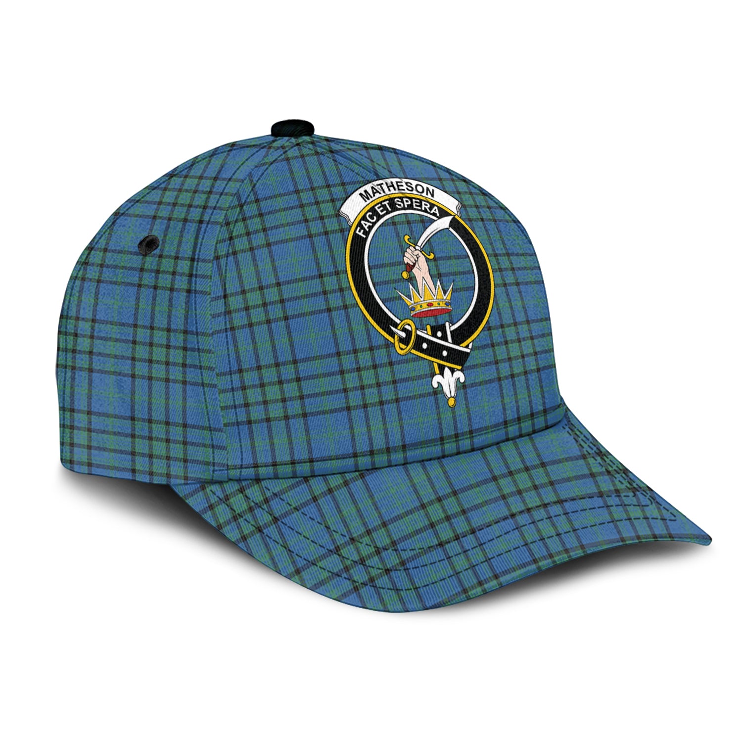 Matheson Hunting Ancient Tartan Classic Cap with Family Crest - Tartan Vibes Clothing