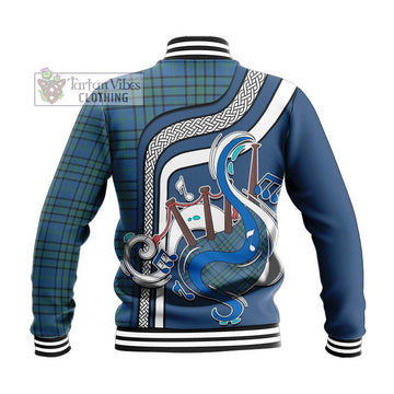 Matheson Hunting Ancient Tartan Baseball Jacket with Epic Bagpipe Style