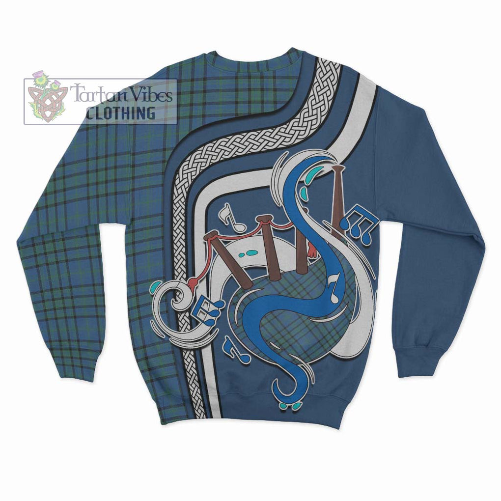 Tartan Vibes Clothing Matheson Hunting Ancient Tartan Sweatshirt with Epic Bagpipe Style