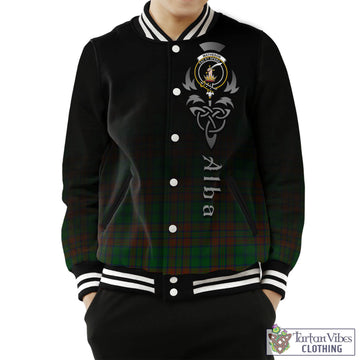 Matheson Hunting Highland Tartan Baseball Jacket Featuring Alba Gu Brath Family Crest Celtic Inspired