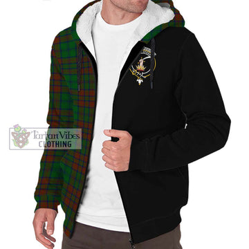 Matheson Hunting Highland Tartan Sherpa Hoodie with Family Crest and Half Of Me Style