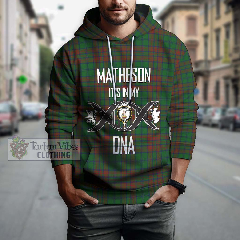 Matheson Hunting Highland Tartan Hoodie with Family Crest DNA In Me Style Pullover Hoodie - Tartanvibesclothing Shop