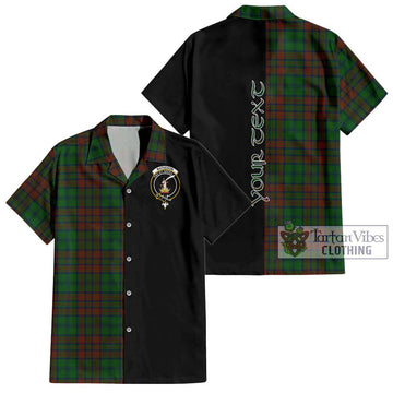 Matheson Hunting Highland Tartan Short Sleeve Button Shirt with Family Crest and Half Of Me Style