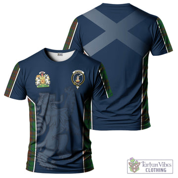 Matheson Hunting Highland Tartan T-Shirt with Family Crest and Lion Rampant Vibes Sport Style