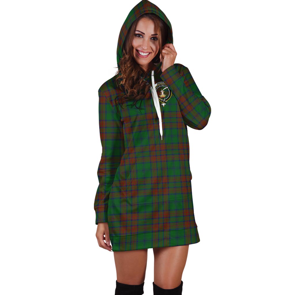 Matheson Hunting Highland Tartan Hoodie Dress with Family Crest - Tartan Vibes Clothing