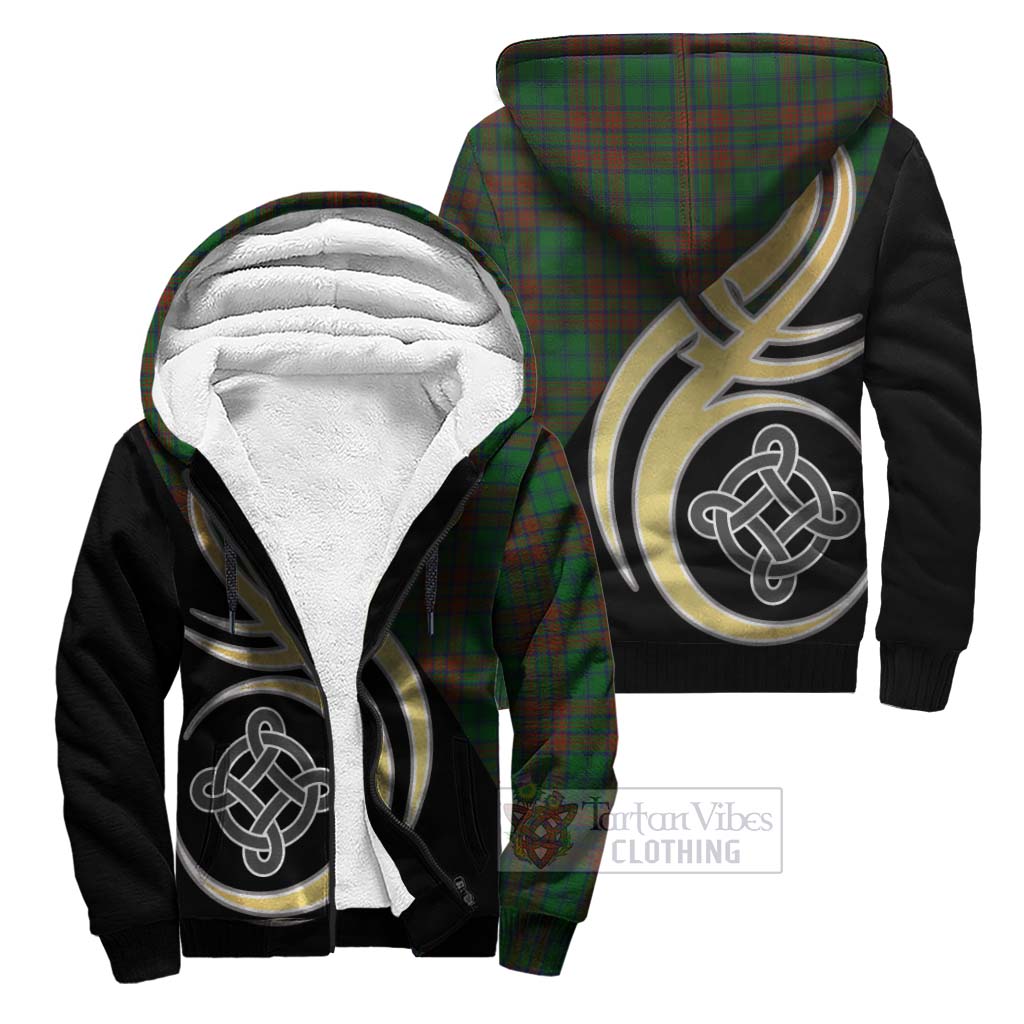 Matheson Hunting Highland Tartan Sherpa Hoodie with Family Crest and Celtic Symbol Style Unisex S - Tartan Vibes Clothing