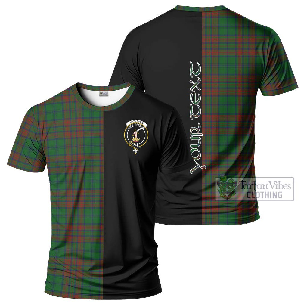 Matheson Hunting Highland Tartan T-Shirt with Family Crest and Half Of Me Style Kid's Shirt - Tartanvibesclothing Shop