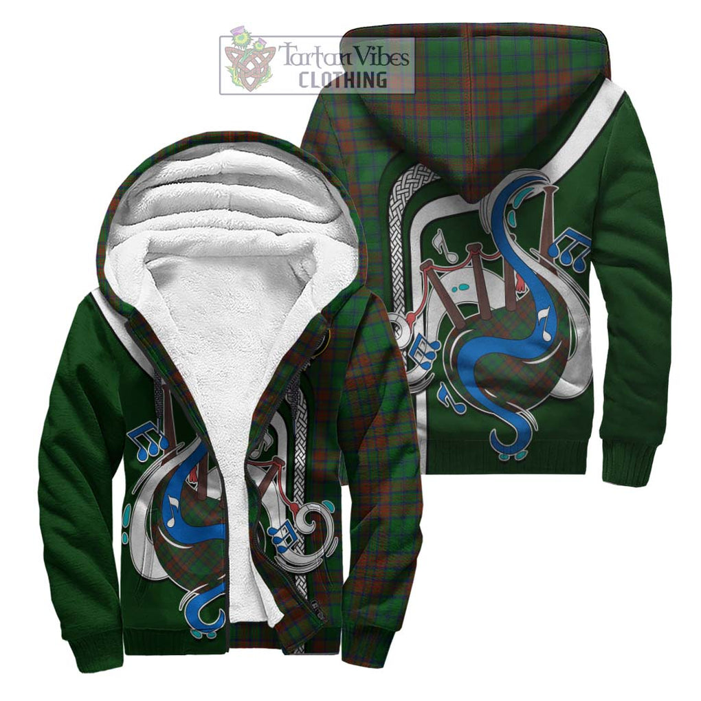 Matheson Hunting Highland Tartan Sherpa Hoodie with Epic Bagpipe Style Unisex S - Tartanvibesclothing Shop